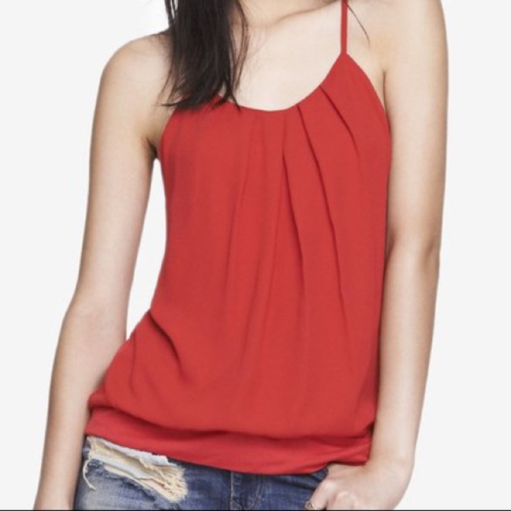 Express Pleated Neck Blouson Cami